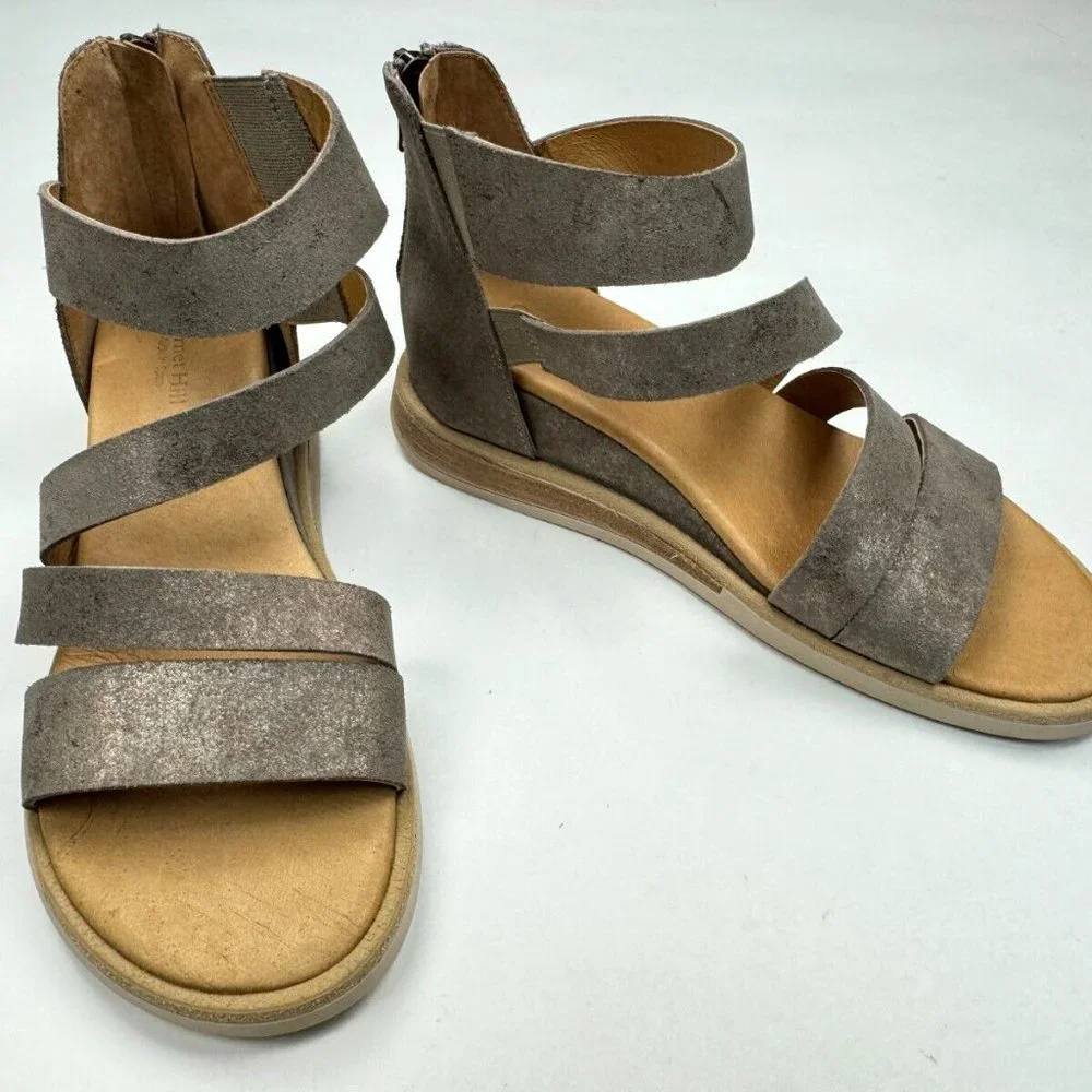 Garnet Hill Luna‎ Sport Sandals Women 38 US 8 NWOB $169 Zip Closure Wedge